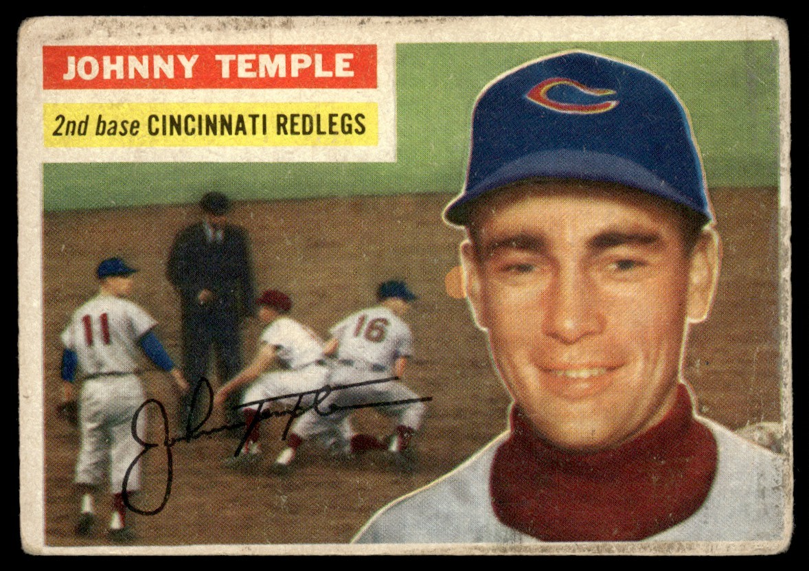 1956 Topps Johnny Temple Cincinnati Redlegs #212 | eBay