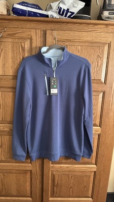 Walter Hagen P11 Men's Midweight 1/4 Zip Golf Pullover Blue s