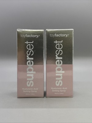 {D28} Lot Of 2 Toy Factory Travel Superset Hyaluronic Acid Setting Spray 1.04oz