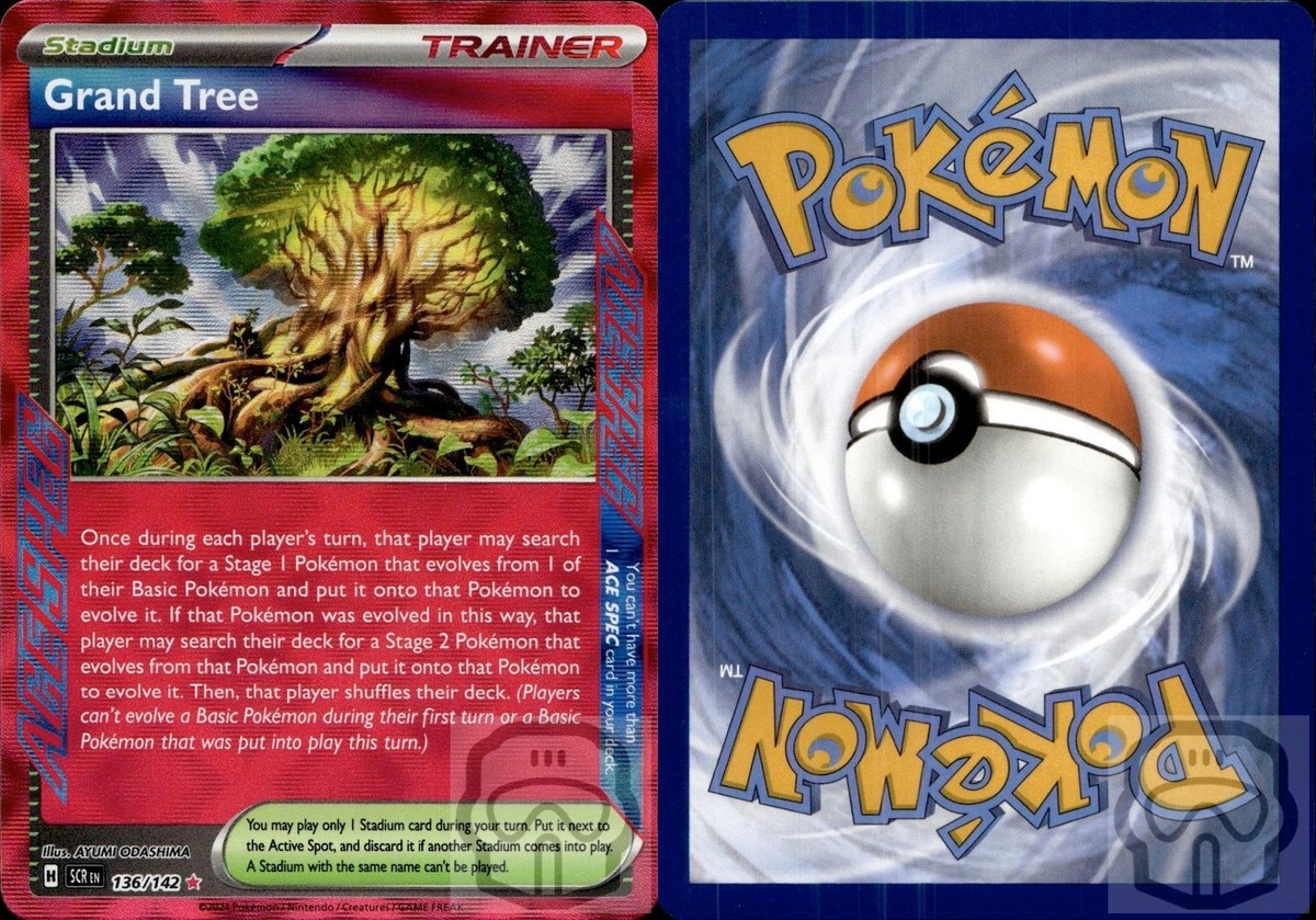 grand tree pokemon card Grand Tree (SCR 136/142) - Stellar Crown | International Cardex | Card  Database + Card Tracker + Pack Opening Sim + Deck Builder