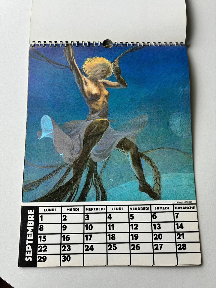 calendrier  METAL HURLANT  1980  Druillet Moebius Chaland Schuiten  Complet TTBE - Photo 4/4