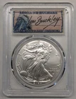 2024 Silver Eagle. PCGS MS70 First Strike. Leonard Buckley Signature. 1 of 500.