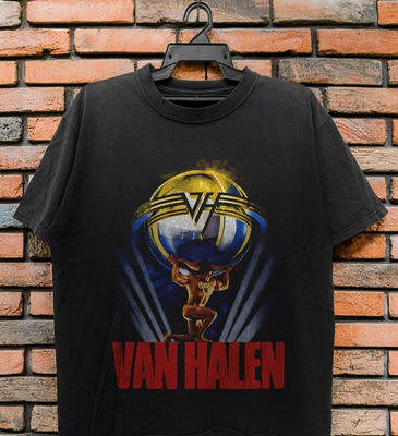 #ad Vintage Van Halen 5150 Album Cover Unisex Cotton Black T shirt Size S 5XL $15.99