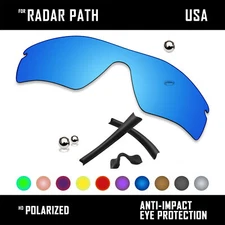 Anti Scratch Polarized Replacement Lenses & Rubber Kits for-Oakley Radar Path