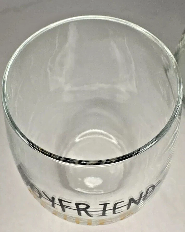 Conjunto de taças de vinho noivado (2) anúncio recém-casado noivo futuro noiva e noivo - Imagem 4 de 4