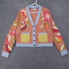 Sundance Cardigan Womens S Floral Button Up V...