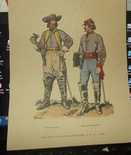 Confederate Solders Uniform Stuart's Cavalry Division CSA c. 1862 Picture