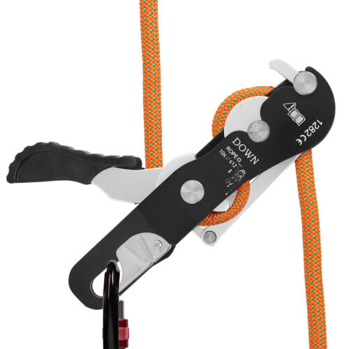 Rock Climbing Descender Rappelling Equipment For 10-12mm Rope Self Braking Sto^ - Picture 1 of 10