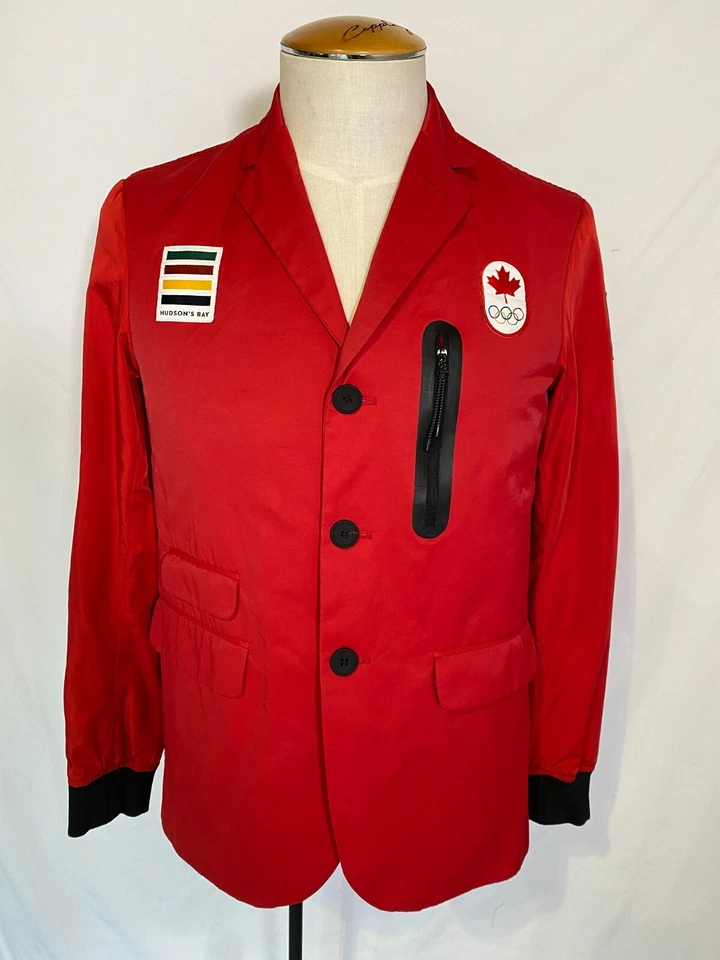 DSQUARED TEAM CANADA HudsonBay 2016 Rio Olympic Opening Ceremony Red Jacket Sz S - Image 2 of 4