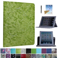 For iPad 4 2012 A1458 A1459 A1460 Rotating Case Cover With Screen Protector/ Pen