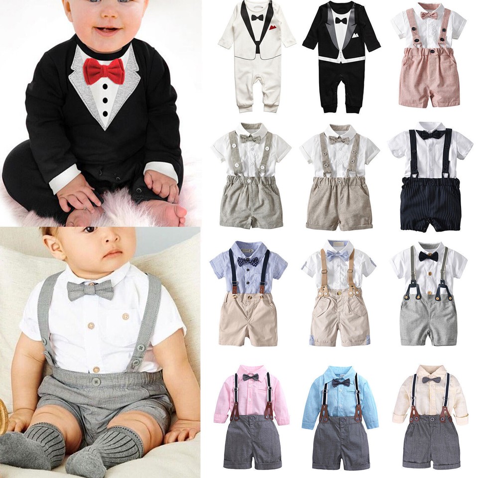 Kleinkind Junge Kinder Hochzeit Taufe Smoking Formelle Bogen Anzug Outfits Anzug