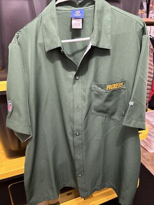 packers dress shirt NFL VTG. Green Bay Packers MENS DRESS SHIRT SZ. XL,POCKET,100%  RAYON,LOGOS++++++