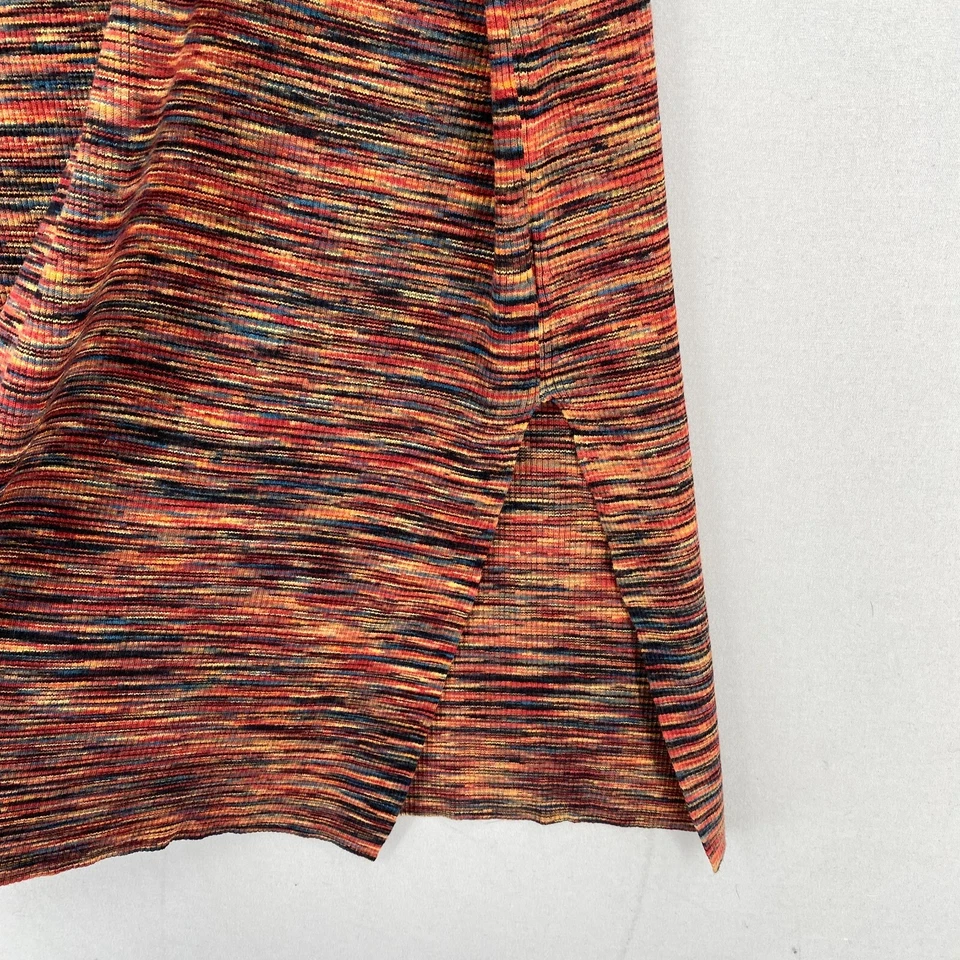 Túnica Anthropologie Tami Space tingida sem mangas malha XL laranja várias nervuras - Imagem 4 de 4