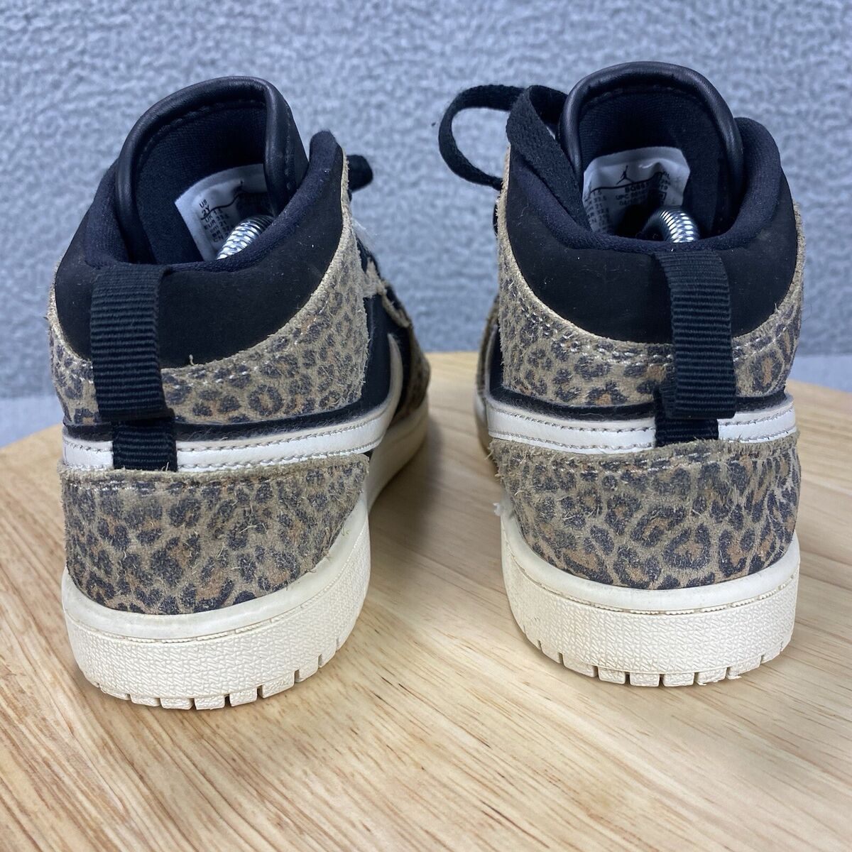 Nike Air Jordan Mid 1 Suede Leopard Sneakers Size 2Y Nike Air Jordan Mid 1 Suede Leopard Sneakers Size 2Y