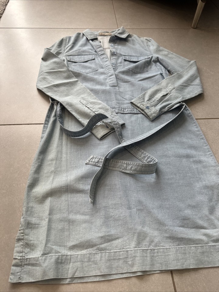 Oasis Dress Blue Faded Denim Effect Size 6 (fits Like 10/12) eBay