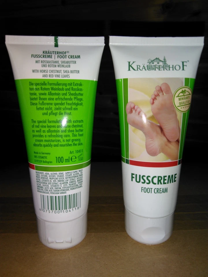 ASAM IRIS COSMETIC 2x 100 ml Kräuterhof Creme mit rotem Weinlaub u Rosskastanie Bein- & Fußcreme