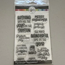 Stamp set-seasonal mix sentiments - clear photo polymer stamps