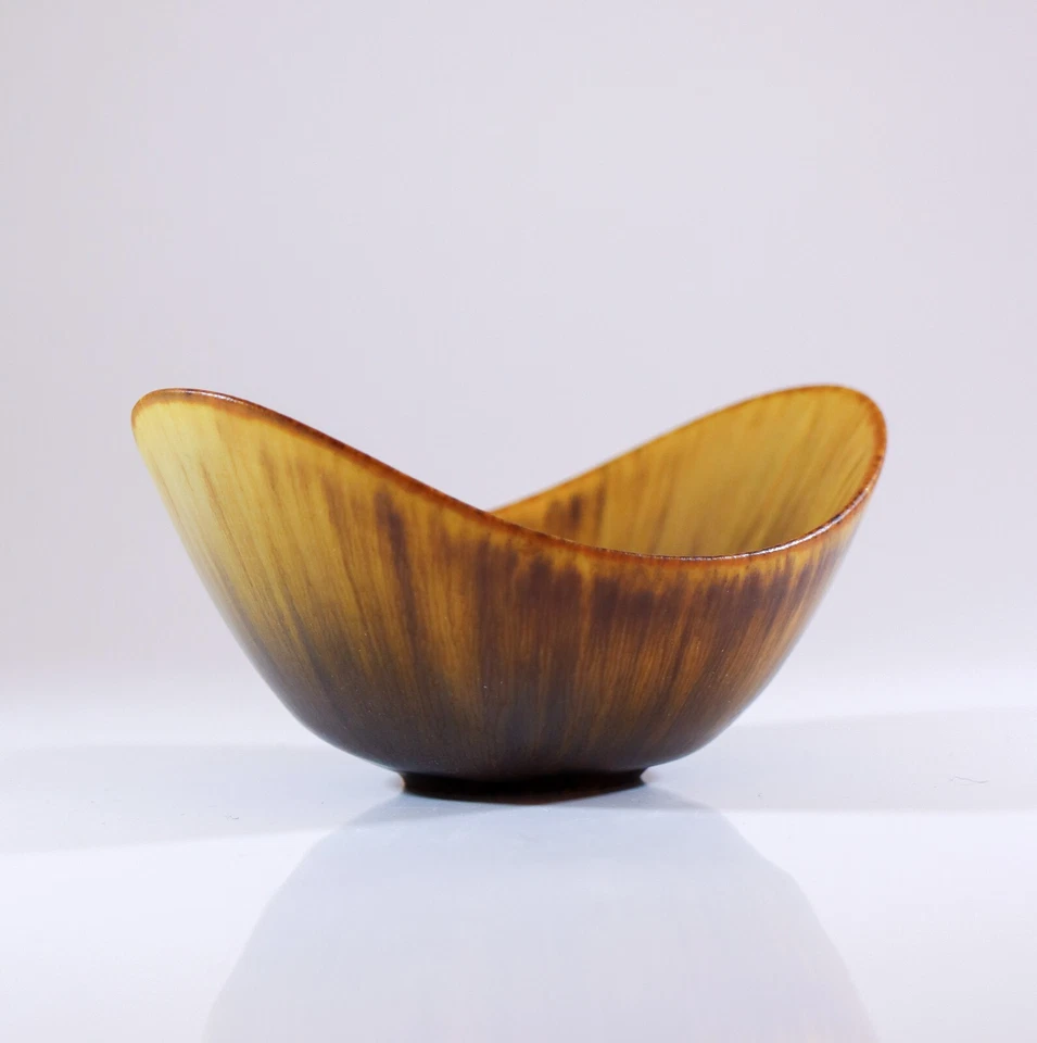 Светло-коричневая винтажная керамическая чаша - Gunnar Nylund - Rörstrand Швеция 1950-е - Изображение 4 из 4