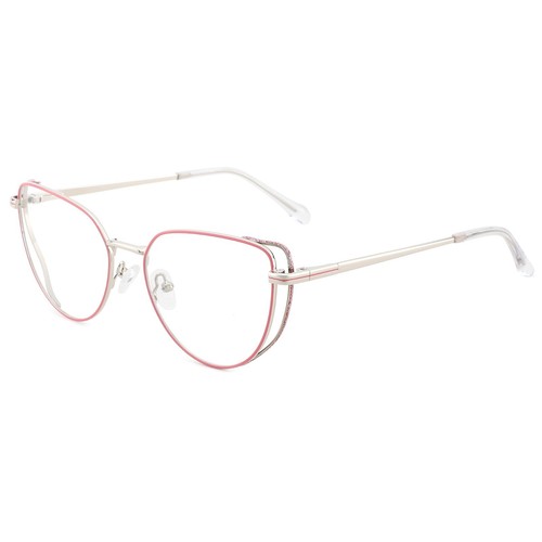 Gafas de metal para ojos de gato luz pequeñas estrechas marco para mujeres niñas púrpura - Imagen 12 de 12