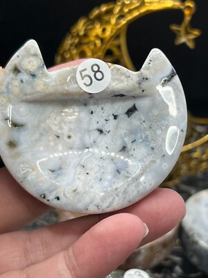 Natural Orbicular AMAZING Ocean Jasper Mini Bowls 2cat hidden gem L@@K Free ship