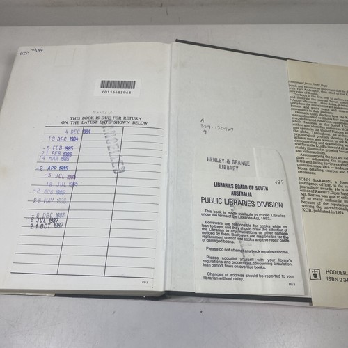 KGB Today The Hidden Hand by John Barron Hardcover 1983 Ex Library Espionage - Picture 9 of 9