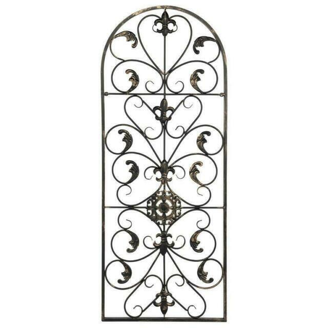 Rustic Farm Home Tuscan Wrought Iron Metal Wall Decor Large For - Oversized Wrought Iron Wall Decor