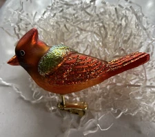 Merck Family’s Old World Christmas Gentle Cardinal 4 1/2” Clip