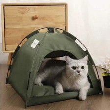 Portable Pet Tent with Cooling Mat  Cozy Indoor  Outdoor Dog and Cat Bed