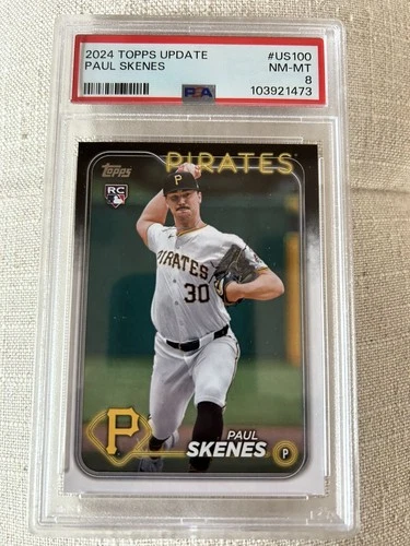 2024 Topps Update #US100 Paul Skenes PSA 8 RC Rookie Pirates