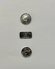 3x 1 Gram Silver Lot - 2 Rounds & 1 Bar - Monarch Precious & Luciteria Science