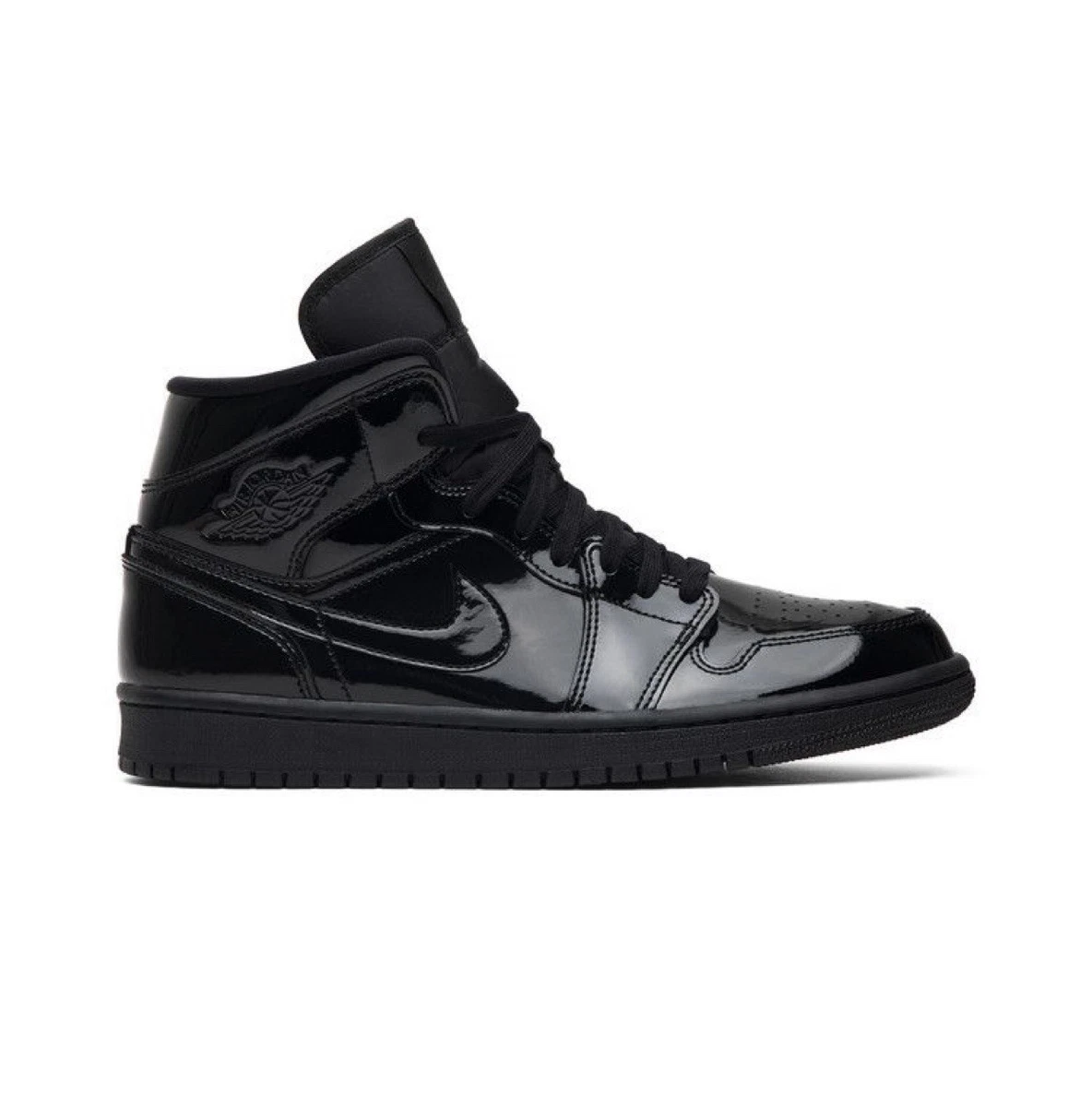 Preços baixos em Jordan 1 Patent Mid Triple Black W | eBay