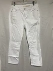 Women’s DKNY White Straight Leg Stretch Low Rise Denim Jeans -8 Nice!