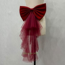 Lady Fairy Satin Mesh Large Bow Waist Decor Accessory for Wedding Dress Prop New