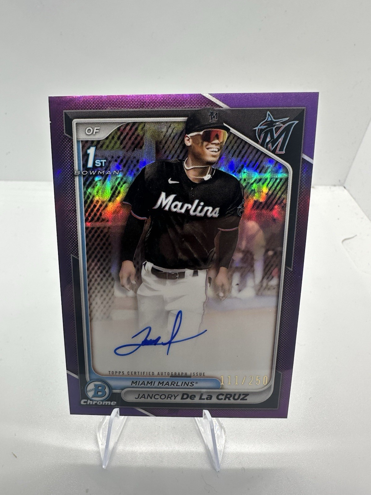 2024 Bowman Chrome - 1st Prospect Auto Jancory De La Cruz #CPA-JDL Purple /250