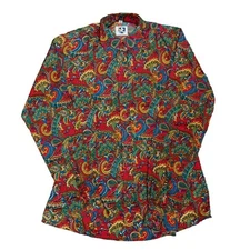 70148 RHC Ladies Long Sleeve Button Up Show Shirt - Fuchsia Paisley NEW