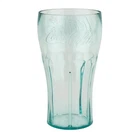 Vintage Green Dimple Glass Coca Cola Coke Drinking Glasses 6'' Tall