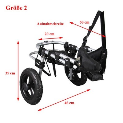 Rollstuhl G2 Hunderollstuhl Hund Gehhilfe Hundegehilfe Rollwagen