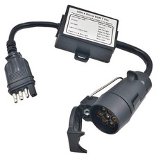USA to European Trailer Light Converter 4-Way Flat Connector US Vehicle to ...