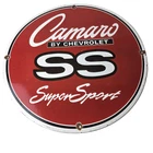 Vintage Chevrolet Sign - Camaro SS Automobile Motors Gas Pump Porcelain Sign