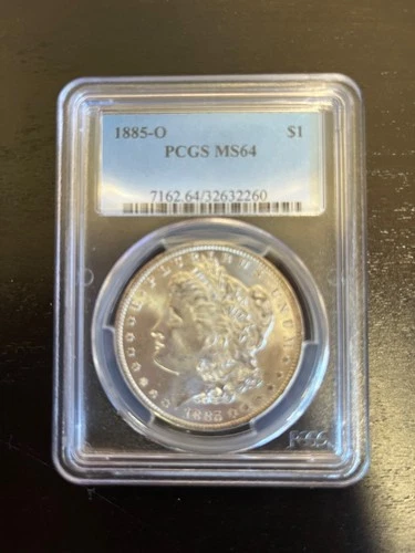 1885-O Morgan Silver Dollar PCGS MS64 $1 New Orleans Mint