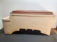 Large Vtg Igloo Kool Rest Full Size Center Console Cooler Beige W Brown Lid Large Vtg Igloo Kool Rest Full Size Center Console Cooler Beige W Brown Lid