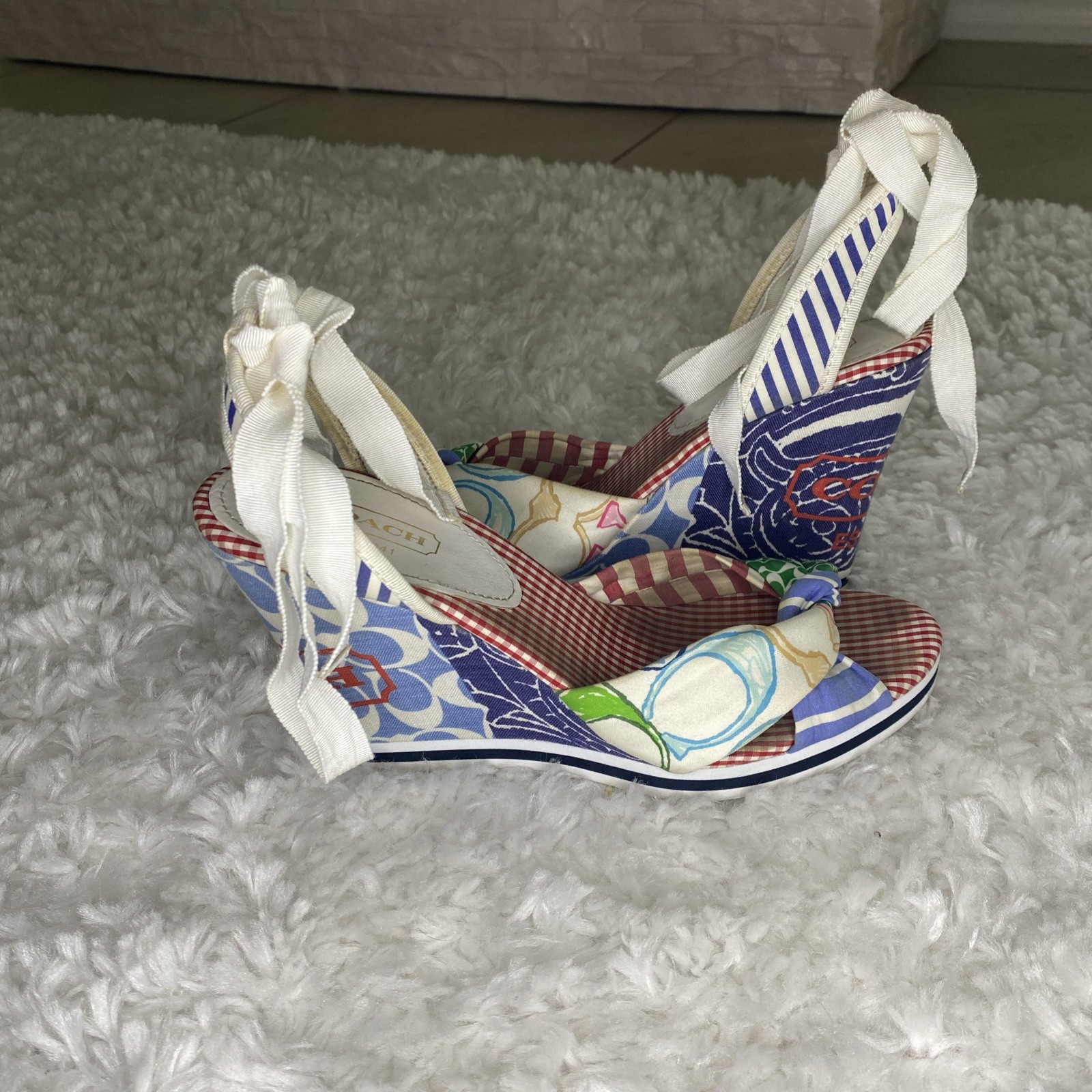 COACH Tammie Multicolored Patchwork Espadrille We… - image 4