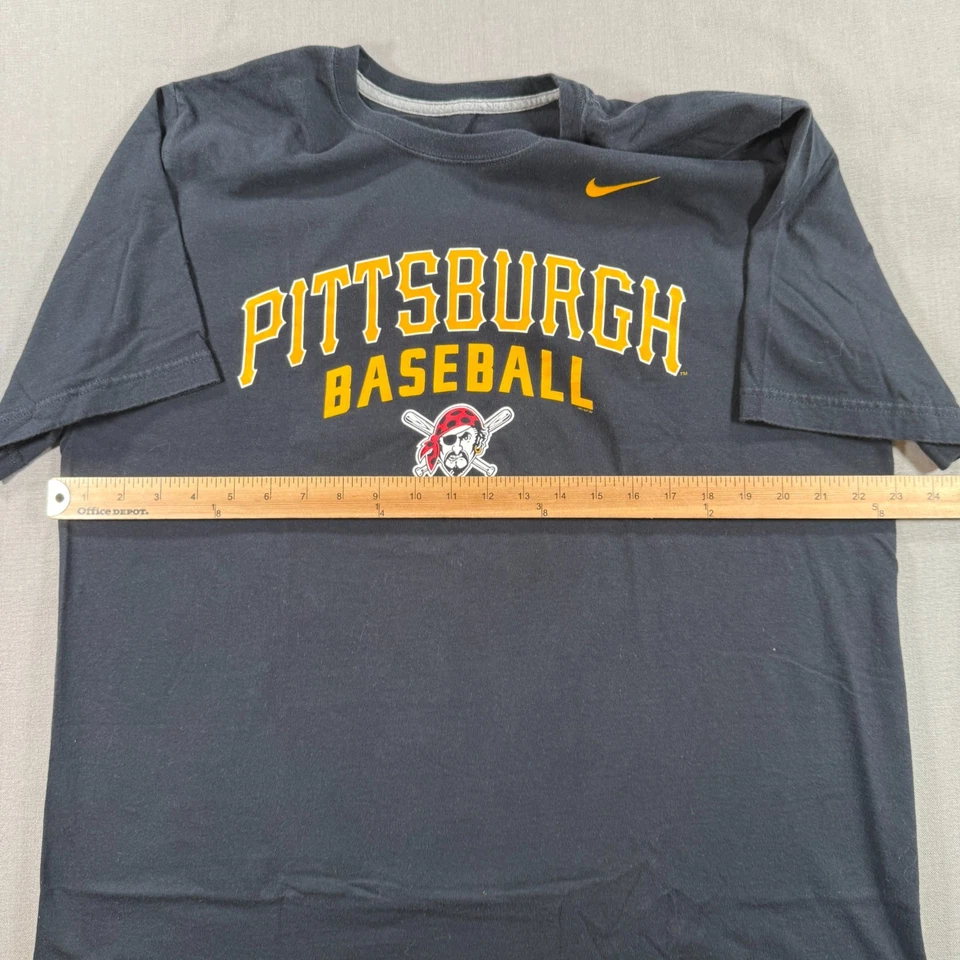 Nike Pittsburgh Pirates Throwback Logo Camiseta Para Hombres XL Negra Camiseta Manga Corta Foto 4 de 4