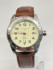 Vintage Coleman Watch With Date Working New Battery