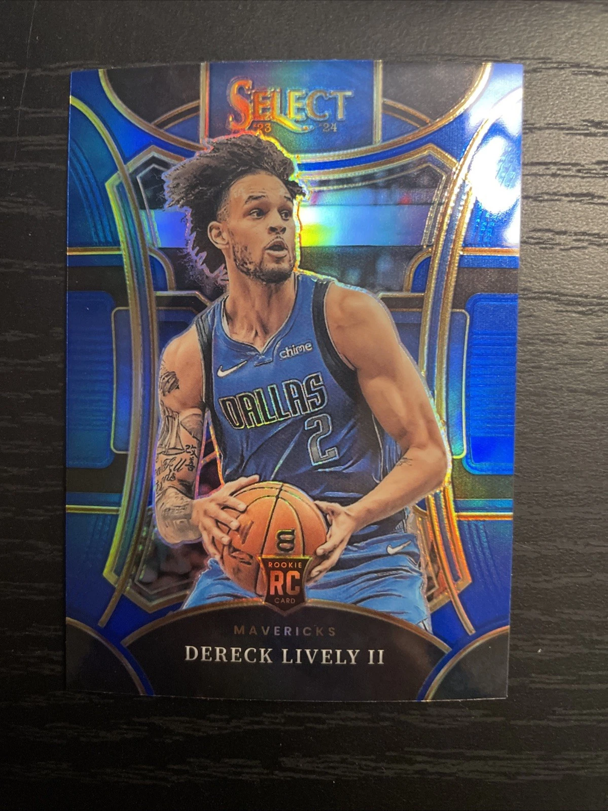 Dereck Lively II 2023-24Panini Select Mezzanine Blue Prizm #313 Dallas Mavericks