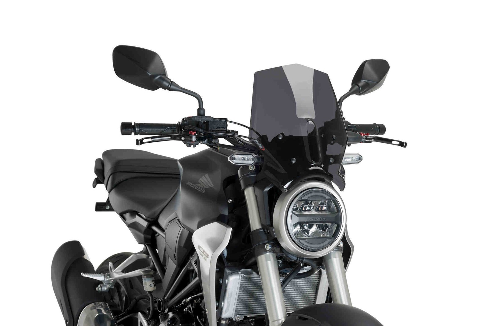 Puig Neo Sports Screen | Dark Smoke | Honda CB125R/CB300R 2018>2023