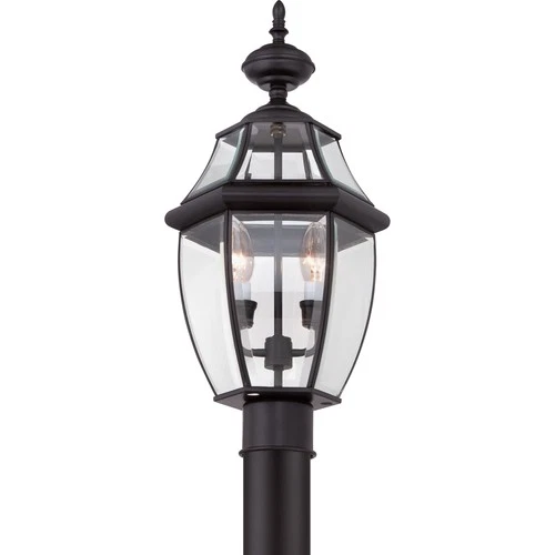 Quoizel NY9042 Bronze Newbury 2-Light 21"H Post Lantern With Clear Glass - Picture 8 of 12
