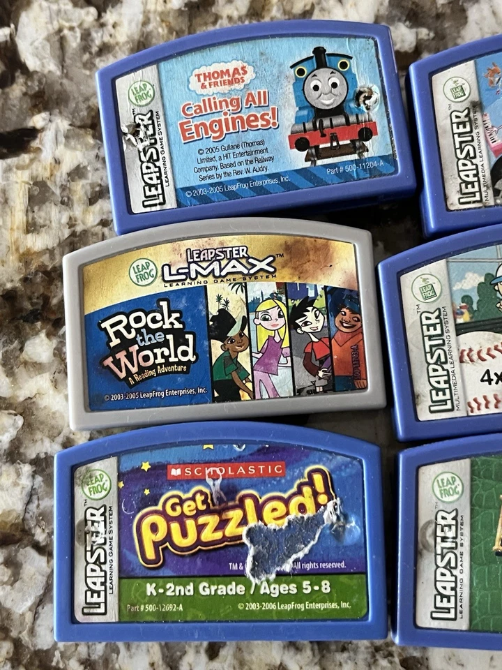 Leapster Leap Frog 6 Game Lot Thomas & Friends Rock The World Animal Genius - Image 2 of 3