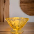 vintage amber glass bowl is a Federal Glass Madrid pattern