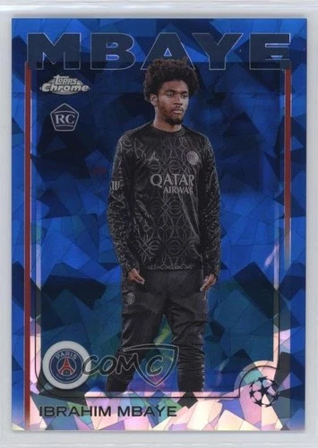 2024 Topps Chrome UEFA Club Competitions Sapphire Ibrahim Mbaye Rookie RC 1cs5